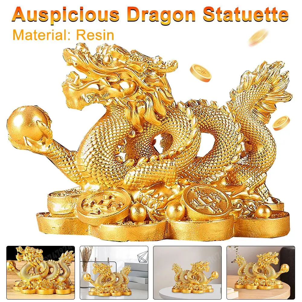 Home Office 2024 - 2024 Chinese Auspicious Money Dragon Statuette