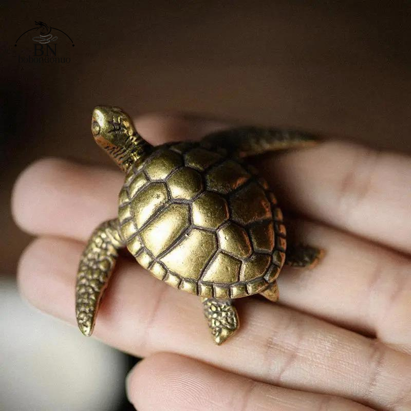 Home Office Freelancer - Brass Turtle Small Home Deco Ornaments
