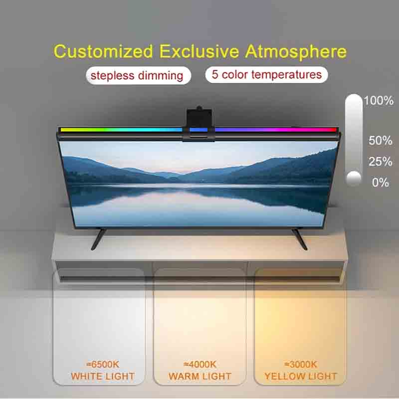 60/80cm RGB Light LED Monitor  - Home Office Work Table review and price