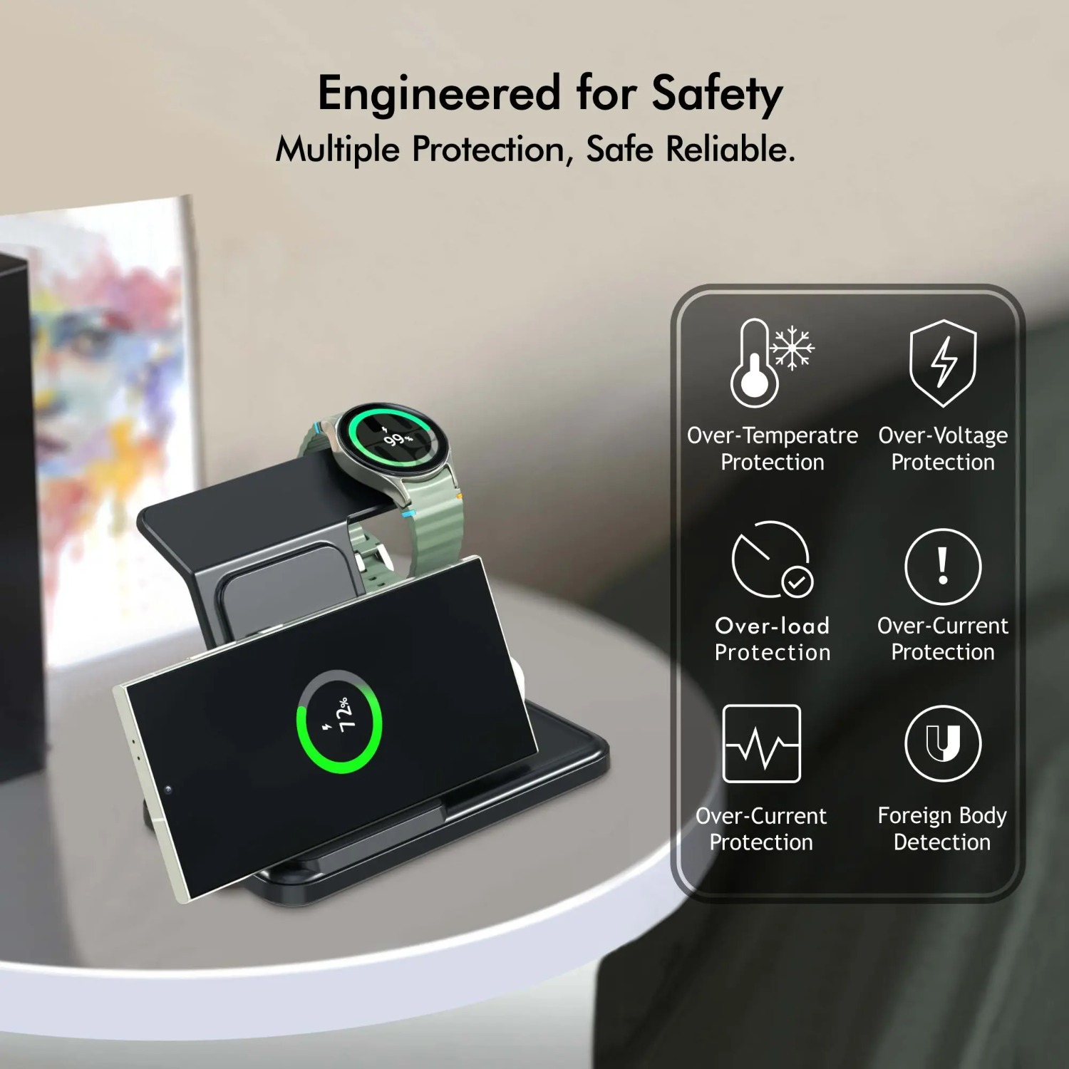 Desktop 3-in-1 Wireless Charge - Desk Charging Station review and price