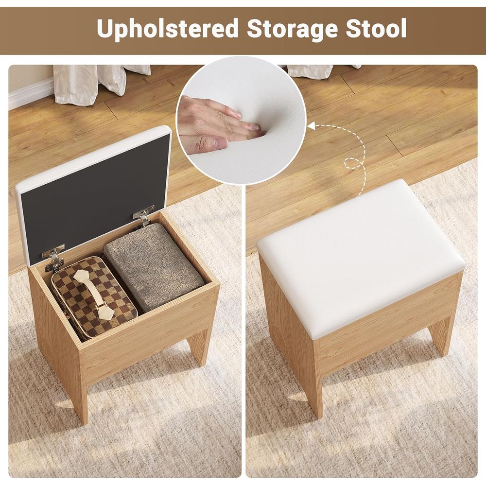 BTHST Vanity Desk with Lights  - Desk Charging Station review and price