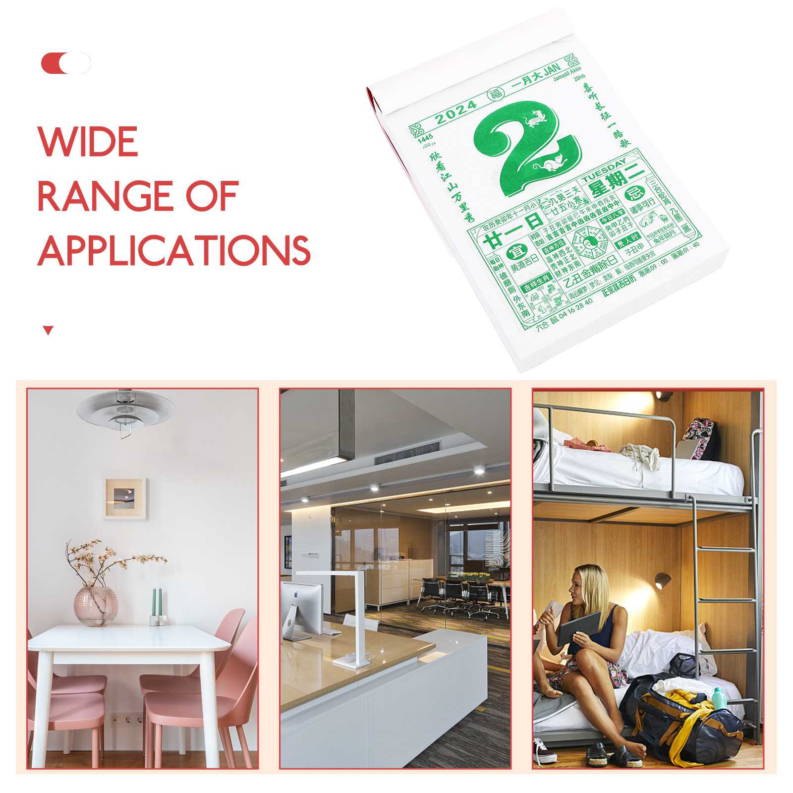 2024 Chinese Calendar Wall Han - Home Office 2024 review and price