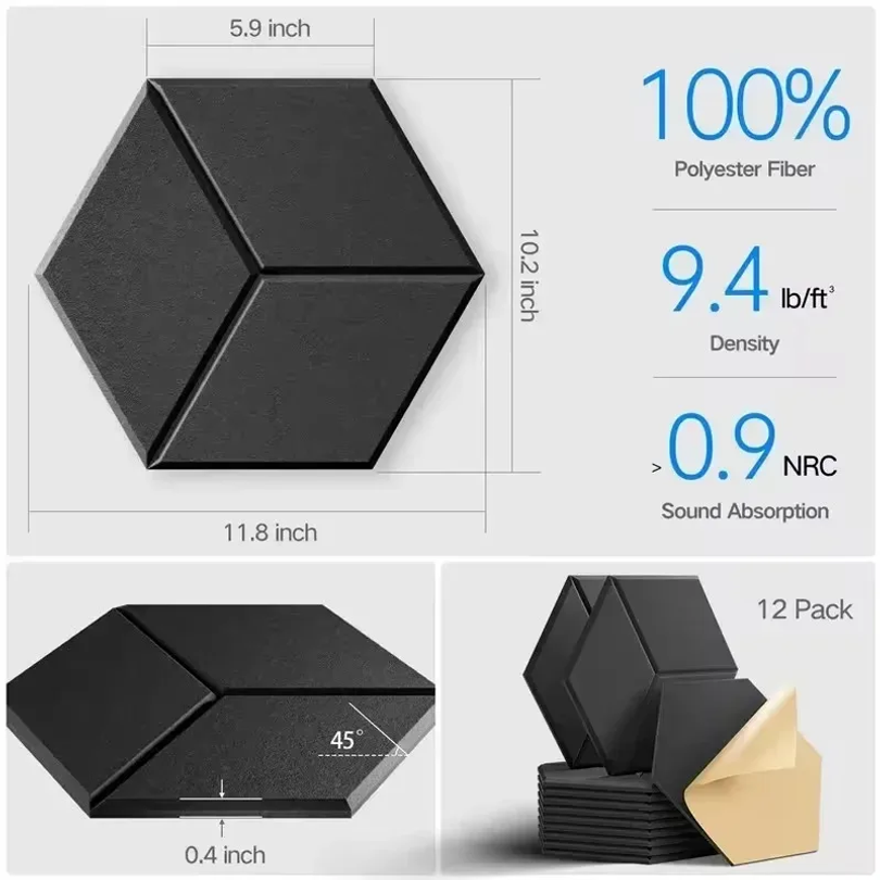 12 Pcs Self-Adhesive Hexagon S - Home Office Furniture Sets review and price