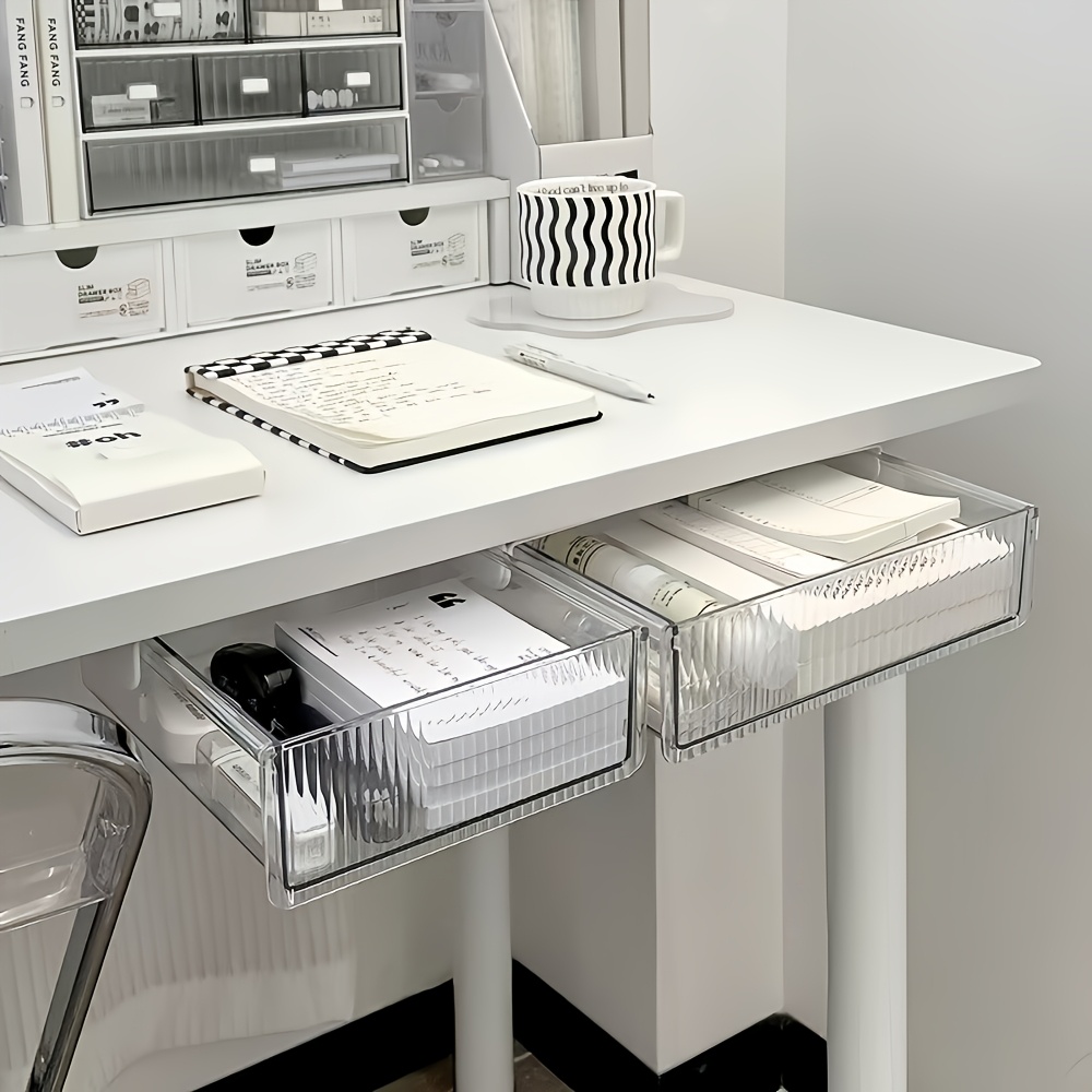 1pc Under Desk Clear Drawer Or - Office Drawer Organizer review and price