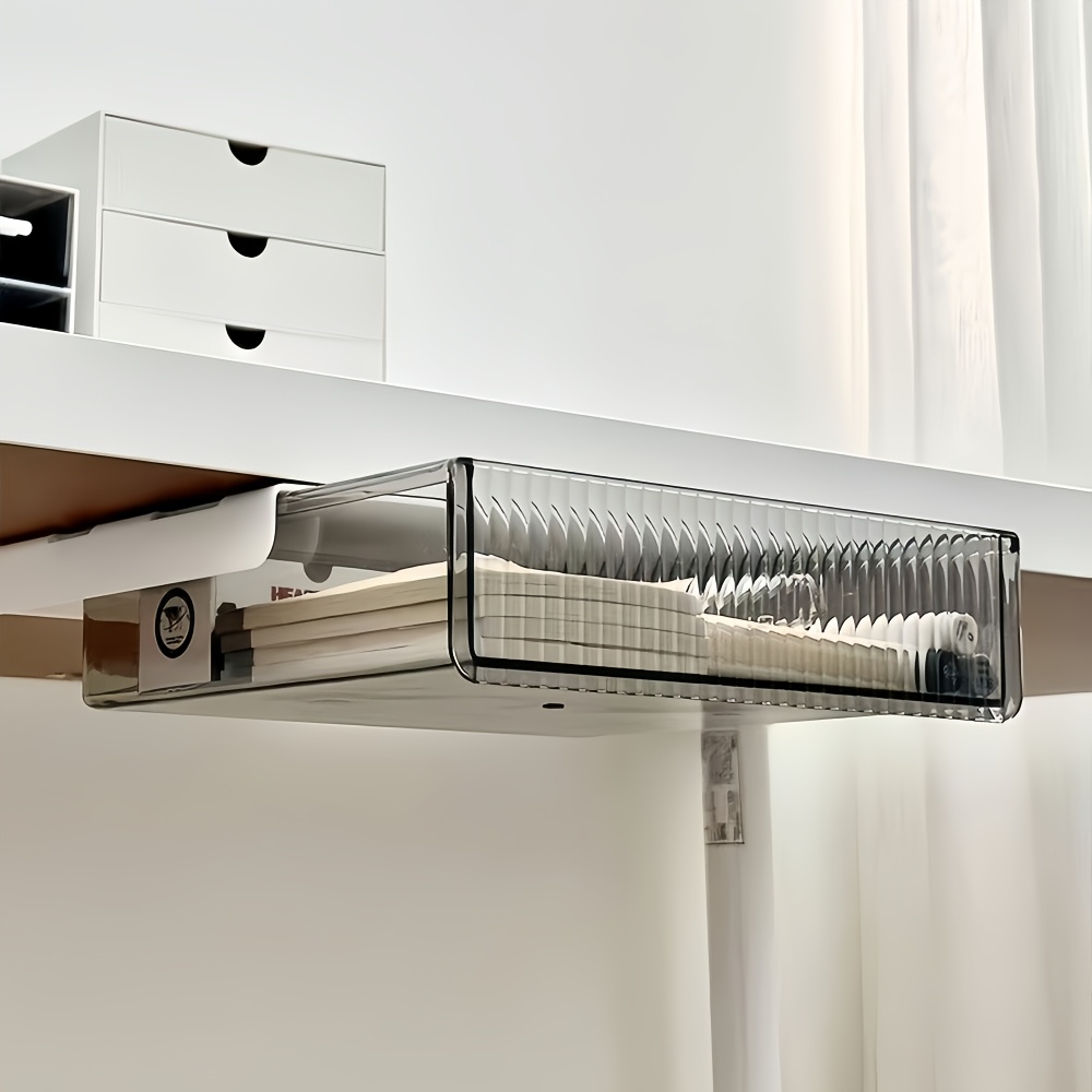 1pc Under Desk Clear Drawer Or - Office Drawer Organizer review and price