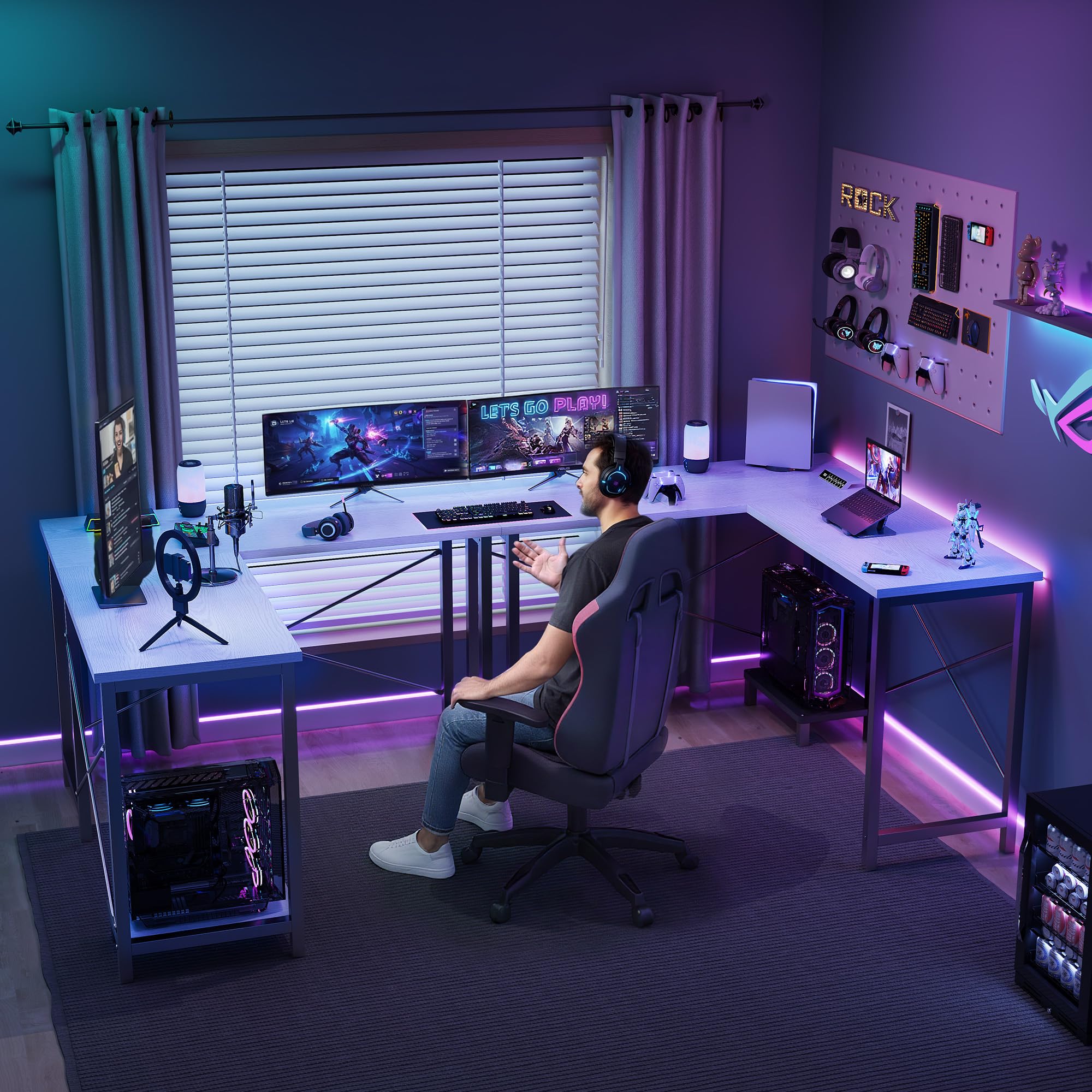 JHK 50 Inch L Shaped Desk Comp - Home Office Work Table review and price