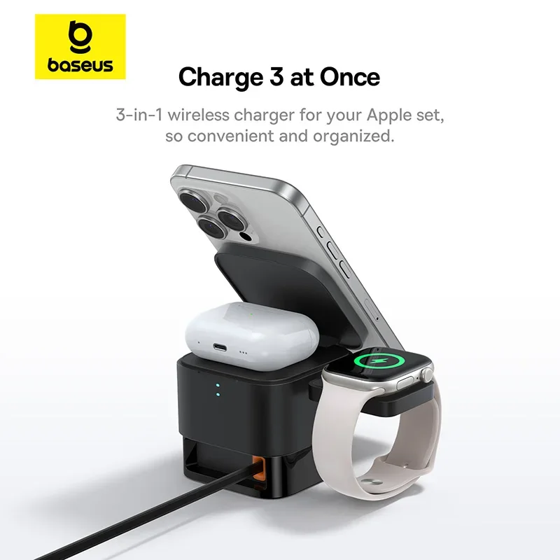 Baseus 3 in 1 Magnetic Wireles - Desk Charging Station review and price