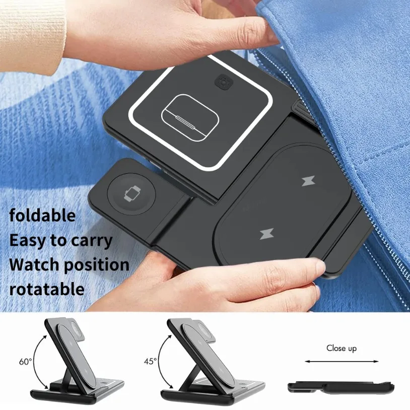 3 in 1 Foldable Wireless Charg - Desk Charging Station review and price
