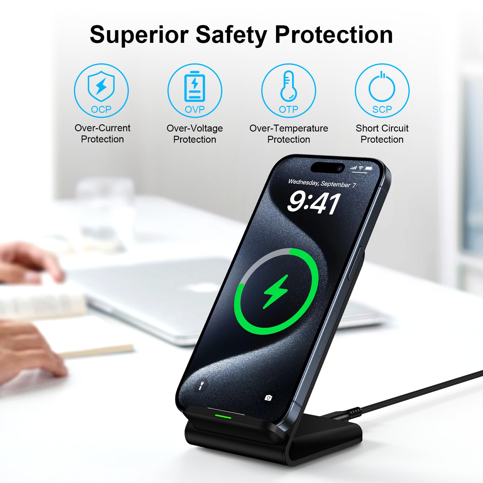 15W Wireless Charger Phone Hol - Desk Charging Station review and price
