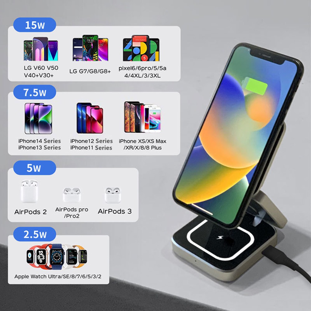 Foldable Magnetic Wireless Cha - Desk Charging Station review and price