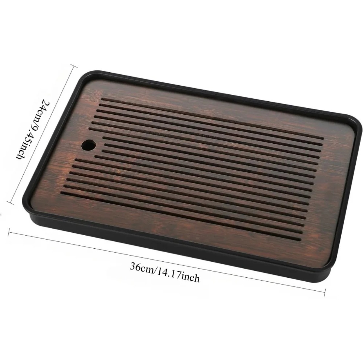 Natural Bamboo Tea Tray with H - Home Office Furniture Sets review and price